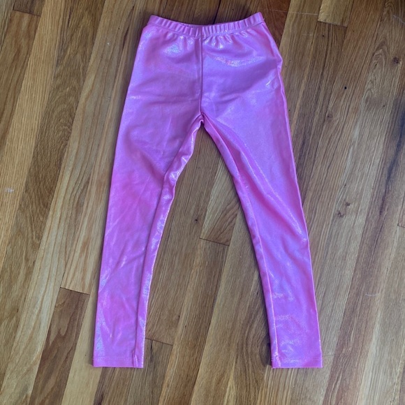 Girls Rock Candy Pink Shimmery Leggings Size 6 - Picture 1 of 4